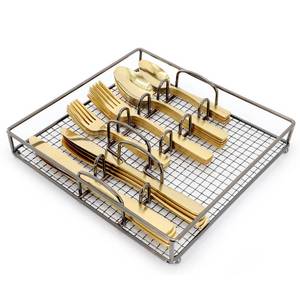 lot 1068 image: Gibson Home Abbeville 41-Piece Gold Flatware Set w Caddy - NEW&nbsp