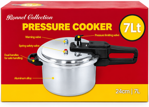 lot 1074 image: Ronnel Collection 7L Aluminum Pressure Cooker- 24cm -Stovetop