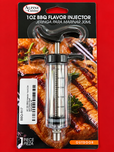 lot 1080 image: Alpine Cuisine 1 oz BBQ Flavor Injector -Stainless Steel Needle -New&nbsp