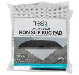 lot 1102 image: Fresh Home 4 x 6 Non-Slip Rug Pad -100% PVC Foam-Cut to Fit&nbsp