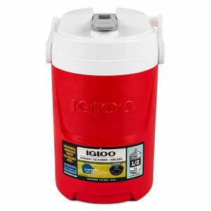 lot 1109 image: Igloo Laguna R-Star 12 Gallon Insulated Beverage CoolerJug -Red &amp White