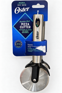 lot 1112 image: NEW Oster Baldwyn 8.9 Stainless Steel Pizza Cutter-Rolling Blade