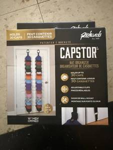 lot 1138 image: Richards Capstor Hat Organizer 2-Pack-Holds Up to 30 Caps-DoorWall Mount