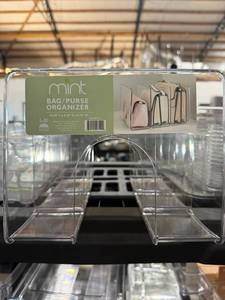 lot 1140 image: Mint Clear Bag &amp Purse Organizer - 4-Section Handbag Storage-&nbsp