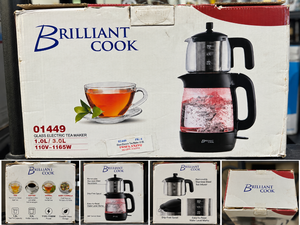 lot 1151 image: Brilliant Cook 3.0L Glass Electric Tea Maker with 1.0L Infuser&nbsp