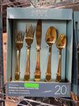 Gibson Home Stravidia 20-Pc Gold Stainless Steel Flatware Set - Service for 4 - NEW&nbsp;
