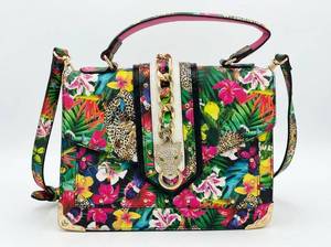 lot 63865 image: Aldo Baro tropical floral crossbody handbag