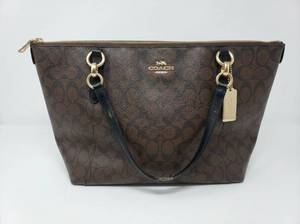 lot 63880 image: Coach Signature Zip Top Ava Tote Bag