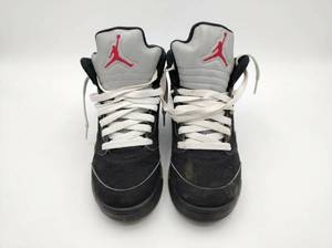 lot 63888 image: Air Jordan 5 Retro OG Black Metallic Reimagined Sneakers Size 6Y