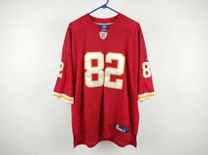lot 63970 image: Reebok On Field NFL Football Jersey Bowe #82 Red Mesh Size 56