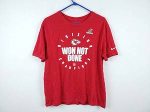 lot 63971 image: Nike Kansas City Chiefs Division Champions Won Not Done Red T-Shirt Size XXL