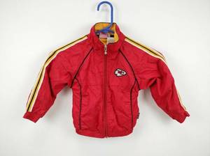 lot 63974 image: NFL Kansas City Chiefs Kids Zip-Up Windbreaker Jacket Size 4T