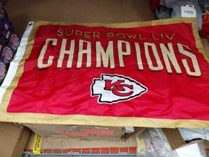 lot 63990 image: Chiefs Super Bowl LIV Champions Flag 2020 Red Friday Collectors Series #7