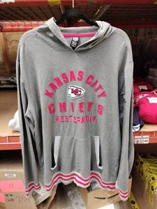 lot 63999 image: NFL Team Apparel Kansas City Chiefs Western Div. Gray Pullover Hoodie XL