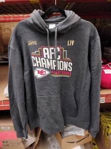 lot 64000 image: Port & Company Kansas City Chiefs AFC Champions Super Bowl LIV Hoodie L