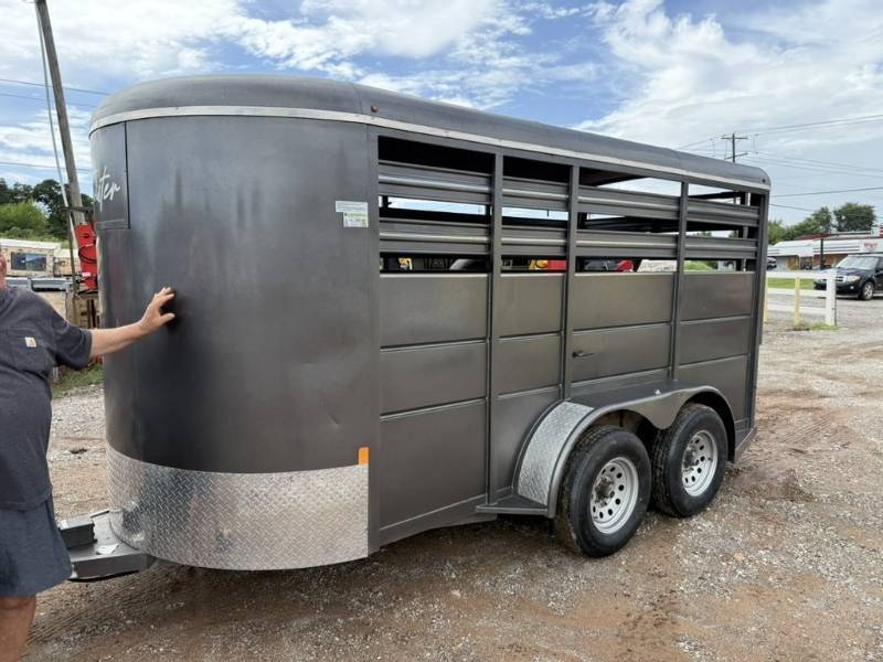 lot 10000C image: 2023 Delta Manufacturing Double Axle Stock Trailer