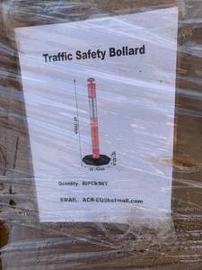 lot 10318 image: Unused Traffic Safety Bollards - 80 Bollards in This Lot