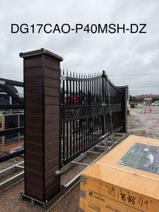 lot 10305 image: Unused 20ft Electric Double Swing Driveway Gate with Remote (DG17CAO-P40MSH-DZ)