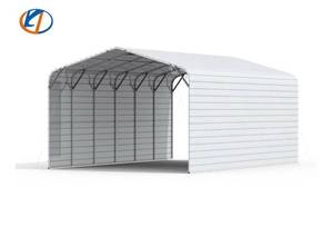 lot 10405 image: Unused 20ft x 30ft Metal Garage - Cream