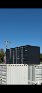 lot 10316 image: Unused 20ft Black Shipping Container with Full Side Door Opening (EQ20QC)