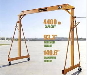 lot 10376 image: Unused STARVOX 4,400 lb Adjustable Steel Gantry Crane (JT2-4-2)