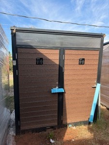 lot 10323 image: Unused Double Container Portable Toilet - 4.3ft x 6.9ft (WC13MSD)
