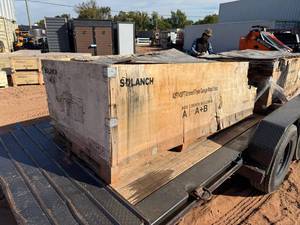 lot 10000D image: Unused SDLANCH 42ft x 30ft Triple Garage Metal Shed - Wine Red