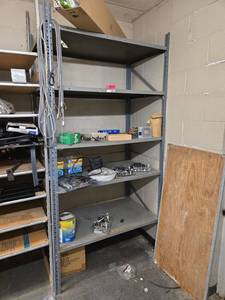 lot 14846 image: Shelving Unit with Computer Components