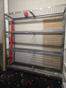 lot 14849 image: Industrial Metal Storage Shelving Unit 4-Tier Wire Rack