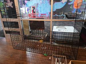 lot 14855 image: Wire Basket with Shelves