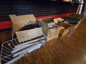 lot 14856 image: Collection of Wire Shelving and Shelving Parts