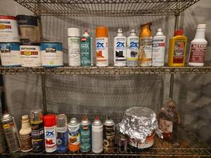 lot 18625 image: (26) Rust-Oleum Protective Enamel &amp Paint Supplies Lot&nbsp
