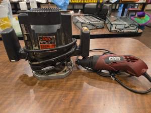 lot 18649 image: Skill Plunge Router 1835 and Chicago Electric Power Tools Rotary Tool