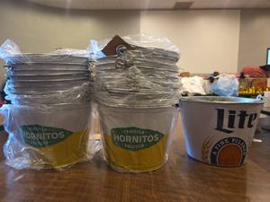 lot 18669 image: (20) Hornitos Tequila Seltzer and Miller Lite  Beverage Buckets w Handles&nbsp