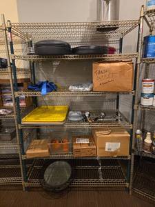 lot 12669 image: Metal Metro Shelving Unit  Contents Not Included