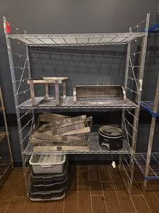 lot 12676 image: Metal Metro Shelving Unit  Contents Not Included