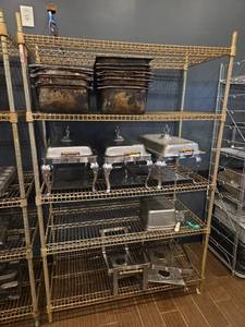 lot 12677 image: Metal Metro Shelving Unit  Contents Not Included