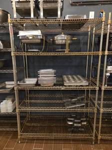 lot 12678 image: Metal Metro Shelving Unit  Contents Not Included