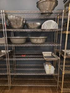 lot 12679 image: Metal Metro Shelving Unit  Contents Not Included