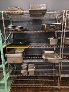 lot 12680 image: Metal Metro Shelving Unit  Contents Not Included