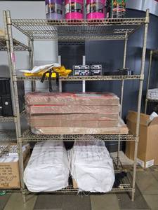 lot 12704 image: Metal Metro Shelving Unit  Contents Not Included