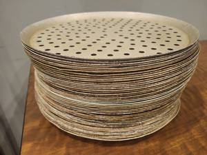 lot 12737 image: (45) Commercial Perforated Pizza Pans  14in