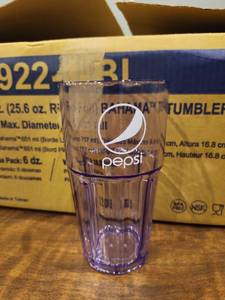 lot 12756 image: (55) Pepsi Shatterproof Tumbler 22oz Blue&nbsp