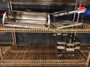 lot 12790 image: Stainless Steel Curved-Glass Display Case