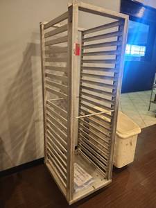lot 12797 image: Commercial Bakery Oven Rack w Multiple Shelves