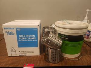 lot 12846 image: Lot of Monogram Floor Cleaner Case, Greenlee Poly Line & Steel Utensil Holders
