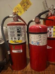 lot 12848 image: (2) Dry Chemical Fire Extinguishers - Pyro-Chem and First Alert