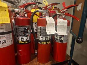 lot 12855 image: (2) Ansul Sentry and Keller Fire &amp Safety Fire Extinguishers