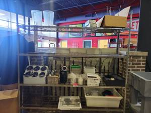 lot 12946 image: Assorted Lot of Flatware  Cylinders, Pie Servers, Measuring Pitchers