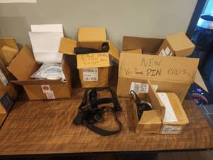 lot 18708 image: Lot of Payment Terminals, Ingenico Lane3000 PIN Pad, Ethernet Cables & Straps